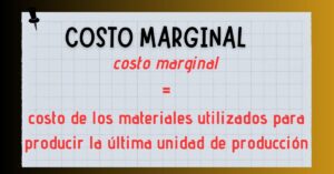Costo marginal