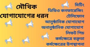 মৌখিক যোগাযোগের ধরন